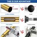 Shower Curtain Rod Tension- No Drill Non-Slip Spring Tension Shower Rod for Window or Bathroom, 43-73 inches Metal Steel, Gold