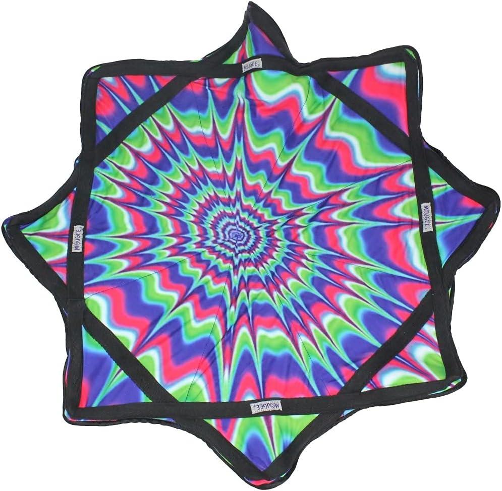 (moo-jee) Classic Flow Star - for All Levels - Fun & Challenging - Double Stitched Flow Toy - Vibrant Colors & Patterns Durable - 27 Diameter - Jack Flash (Purple/Green/Pink)