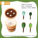 Stocking Stuffers for Women Christmas Gifts for Mom Housewarming Gift New Home Mothers Day Gifts Ceramic Cactus Measuring Cups and Spoons Set Organizer Cute 4 Size Measuring Spoons Set for Kitchen