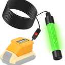 OLIBUY LED Underwater Green Fishing Light, 13W 1300 Lumens IP68 Rated Submersible Fishing Light Attractants for Night Fishing, Docks, Boats, Kayaks(No Battery)