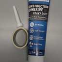 Construction Adhesive Heavy Duty, Cement Glue for Concrete, Floor, Wall, Stone, Wood and More, 7.4 Ounce Tile Squeeze Tube, Suitable for Rough Bonding Surface (220ml*1)