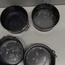 Tellshun 4 Pack Small Springform Cheesecakes Pan Tins Set 4 Inch Mini Baking Mold 4 Pieces Round Leakproof Nonstick Removable Bottom Bakeware for Pie Pizzas and Quiches Includes 50Pcs Parchment Paper