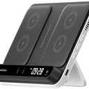 Dual Wireless Charger Stand, Swan Scout 504, Foldable Wireless Charging Station Pad for iPhone Air/17/16/15 Series, Samsung Galaxy S25/S24/S23, Google Pixel 10/9/8, Android Phones, Air Pods/Galaxy Buds