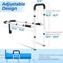 Bed Rails for Elderly Adults Safety - ASTM Approved, 350 LBS Capacity, Tool-Free Assembly, Non-Slip Ergonomic Handle with Storage Pocket, Safe Bed Rails for Seniors