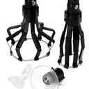 QWORK Professional Light Bulb Changer Kit - 3 Piece Set - Extension Pole Compatible, for High Ceiling Incandescent Bulbs with Standard, Floodlight & Recessed Changer