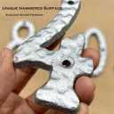 Cobata 4 inch Cast Iron Mailbox Numbers - Screw In & Hammer Surface Finished House Numbers - Rustproof/Fade Anti-resistant/Silver/Number 6