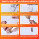 4 Sets of Balloon Stand Kit - 62in Balloon Stands with Base, Balloon Sticks, Decorations for Party Birthday Wedding Baby Shower Gender Reveal Graduation