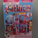 Barbie 3-Story Townhouse Dollhouse with Elevator, Swing Chair, Furniture and Accessories, Fold for Portability and Travel, Standard