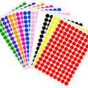 4 x 2340 PCS Colored Dot Stickers 1/2" Color Round Circle Stickers Colored Coding Labels (Multicolored)