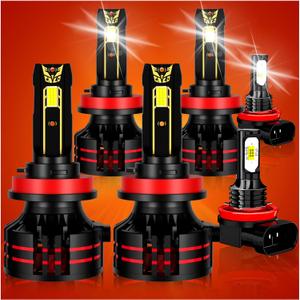 Compatible for Toyota Tacoma 2016 2017 2018 2019 2020 2021 2022 2023 Driving Light Bulbs Combo, 6500K White 800% Brightness, Direct Installation, 6-Pack