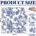 Mindsoft 12 Pack Blue Floral Cloth Napkins 18x18 Inch Reusable Linen Cotton Dinner Napkins Vintage Blue and White Table Napkin Cloth for Wedding Banquet Bridal Party Supplies