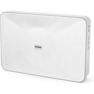 Bluetooth Speaker White 60W, with AUX3.5mm/USB Port for PC and TV, Speaker Can be Hung on The Wall, Suitable for Small Stores (Bluetooth Code/Pin:9898)