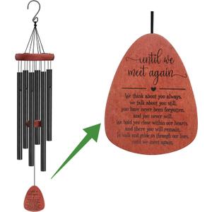 Memgift Memorial Wind Chime for Outside - Sympathy Gift for Loss of Loved One, Outdoor Keepsake in Memory of Family, Weather-Resistant Garden Decor