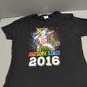 Awesome Since 2016 Girls Boys Dabbing Unicorn Birthday T-Shirt, XS