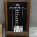 Dart Scoreboard for Cricket and 01 Darts Games Darts Holder Wall Mount Wood Dartboard Accessories (Charcoal Brown Trim)