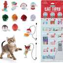 12 Day Festive Whisker Wonderland Advent Calendar Surprise Each Day For 12 days Christmas Gift Box for Cats, with Catnip-Infused Delights, Plush Crinkle, Balls, and More for Holiday
