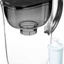 Brita Large 10 Cup Water Filter Pitcher, 1 BritaPlus Filter, Everyday, Black