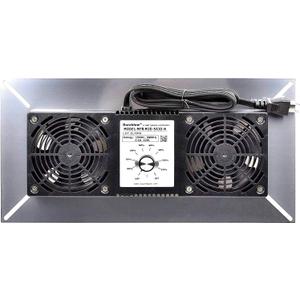Durablow 220 CFM Air-In Stainless Steel Crawl Space Vent Fan, Dual Fans with Dehumidistat & Thermostat, Foundation Vent, Radon Mitigation, for Crawl space, Basement (Stainless steel 430, M2D-S430-N), SUS430+Dual Fan+Dehumidistat