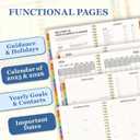 19 Months Planner, 2026 Weekly & Monthly Planner, 8.5"11" Daily Weekly Monthly Calendar Planner, June 2025-Dec 2026 Organizers with Habit Tracker for School & Office, Colored Tabs, Stickers, Pocket, Ruler Bookmark-Beige