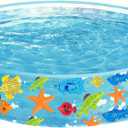 Kiddie Pool, 48"x9.84" Swimming Pool for Kids, Child, Swimming Pools for Outdoor and Backyard (Blue) (Small)
