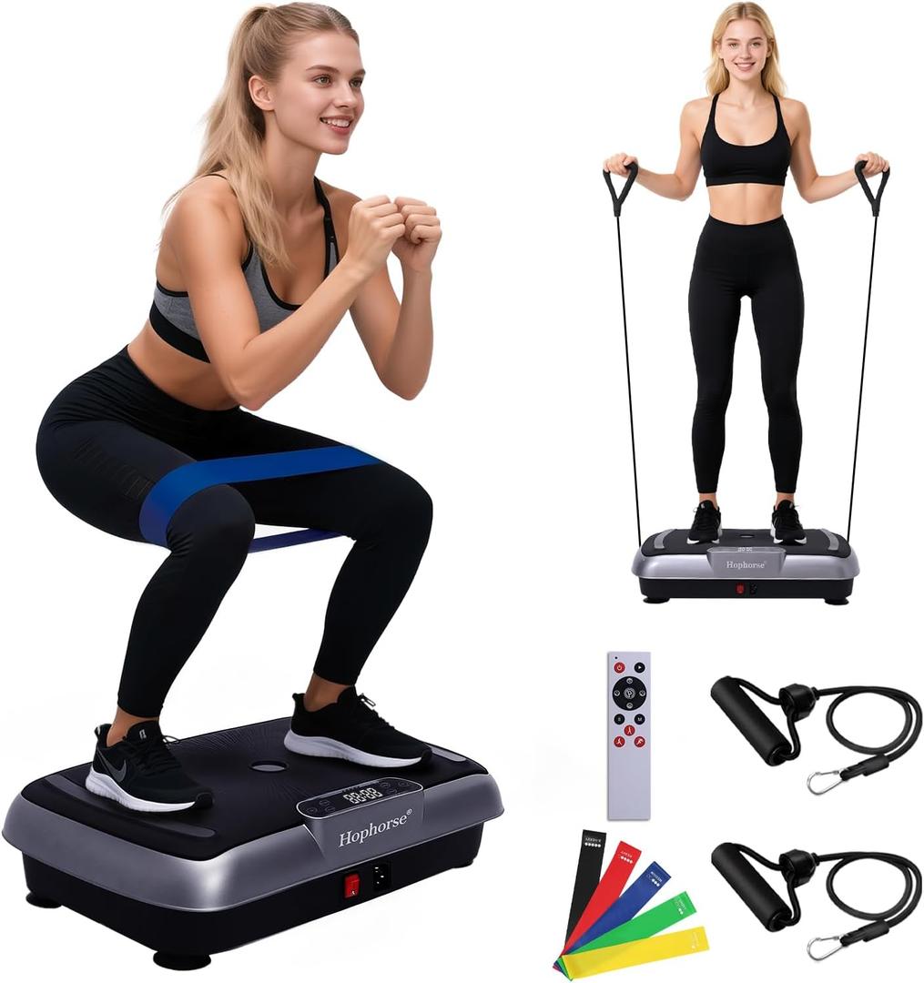 Vibration Plate Machine,180 Speeds Shake Plate for Lymphatic Drainage Weight Loss, Vibrating Fitness Platform 460LB Capacity Whole Body Workout with Bluetooth Home Exercise Gym Equipment for Women Men (Future Black)