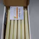 Homemory 12 Pcs Plastic Flameless Taper Candles with Remote Timer Dimmer, Ivory Led Candlesticks with Flickering Flame Light, Lifelike Taper Candles Battery Operated for Indoor Decoration 9.6 Inches