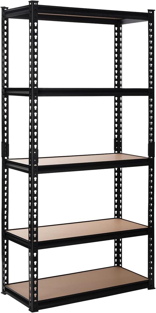 PACHIRA E-Commerce 72" Metal Shelving Units and Storage, 5 Tier Adjustable Storage Shelves Utility Shelf Industrial Shelving for Garage, Pantry, Kitchen, Living Room, 31.5" W x 16.5" D x 72" H