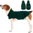 Large Anxiety Shirt for Medium Dogs with Adjustable Chest | Fireworks Calming Vest with Hood Neck Wraps, Anxiety Relief for Separation, Breathable Soft for All-Seasons (DarkGreen) Size L