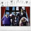 RURU Addams Family Backdrop for Party 5x3ft Vinyl Addams Family Party Supplies Birthday Decorations Invitations Cake Table Room Walll Decor Banner Poster Photography Background Booth Props