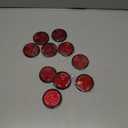 10 Pack Safety Reflectors Red Self Adhesive Round Reflector for Mailboxes Trailer Caravan Truck Lorry or Agricultural Machines
