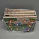 SYNARRY Wooden Puzzles for Toddlers 1-3, 6XSET Puzzles for Toddlers 2-4 with Rack, Learning Alphabet Number Shape Animal Dinosaur, Toddler Valentines Day Easter Basket Stuffers Gifts Toys for Boy Girl