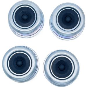 2-3/8" Dust Cap Grease Cover Axle Dust Covers Dust Cap Hub Dust Cap Cup Grease Cover & Rubber Plugs for 2.44 Dexter EZ Lube Camper Axle Trailer Axle & Outer Bearing LM67048 15123(4 Pack)