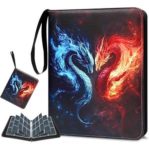 Card Binder 900 Pockets, Trading Card Binder 9 Pocket Card Collector Album Card Collection Binder with 50 Removable Card Sleeves for Boys and Girls Organized