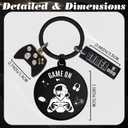 2 x Video Game Keychain Gifts for Gamer, Funny Keychains for Teen Boys Game Players Lover Son Boyfriend Brother Dad Kid Children