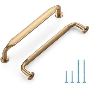 5 Pack 5 Inch Champagne Bronze Cabinet Handles Solid Zinc Alloy Pulls for Kitchen, Bathroom, Dresser & Closet Cabinets Hardware