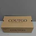 Coutgo Womens Heeled Mules Pointed Peep Toe High Heels Slip On Backless Mule Sandals Dress Shoes, Black, Size 8