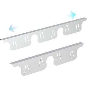 Stainless Steel Stove Gap Covers 25.5~51 Inch Retractable, Range Trim Kit Between Stove Top and Counter Heat Resistant & Easy to Clean Oven Gap Filler by BOGDA Silver (2 Packs)