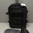 Carry on backpack with wheels, Rolling backpack with Dry-Wet Pocket, TSA Lock, Laptop Compartment, Water-Resistant for Men Women, Work, Air Travel3-Piece Set-Includes Toiletry & Storage Bag (Black-Two)