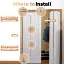 HBL' 2 Pack Bifold Door Hardware Kits, Bi-fold Door Hardware Set with 36 Inch Long Track for Folding Closet and Indoor Use, Heavy Duty and Easy to Install.