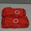 Dimatic 10 PCS Stretch Sequin Chair Sashes Chair Stretchy Spandex Bands for Wedding Reception Events Banquets Chairs Decoration (Red)