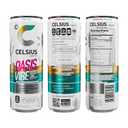 CELSIUS OASIS VIBE Sparkling Prickly Pear Lime, Sugar Free Energy Drink, 12 Fl Oz (Pack of 12)