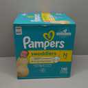 Pampers Baby Diapers - Swaddlers - Size 0, 140 Count, Ultra Absorbent Disposable Newborn Diaper