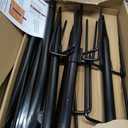 10Ft String Light Poles 4 Pack,Light Poles for Outside Lights,Outdoor with Fence Brackets Hanging Lights,Metal Stand Deck Patio Backyard