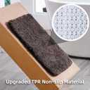 3 Pieces Luxury Bathroom Rug Set with U-Shaped Toilet Rug, Non-Slip Rubber Bottom, Thick Microfiber Fluffy Plush, Water absorption, Quick Dry, Ultra Soft, Bath Mats for Bathroom, Tub(Chocolate)