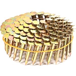 BHTOP 3600 Count Coil Roofing Nails 7/8-Inch x .120-Inch for Roofing Nail Gun, 15 Degree Round Head Wire Weld Collated Roofing Nail, Smooth Shank Electro Galvanized Air Nails for Roofs