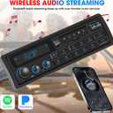 Single Din Retro Car Radio: European Style Stereo for Classic Vehicles - Bluetooth FM AM USB SD AUX USB-C Fast Charge 4-CHN 2 Subwoofer Outputs SWC