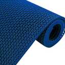 Drainage Non Slip Floor Mats Wet Area Commercial Mesh Rubber Flooring Mat Garage Pools Restaurant Bathroom Patio Outdoor Indoor Drain Splash Rug Mat,Blue,1.25M/416.4FT