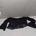 Long Sleeve Crop Knit Pullovers for Women Summer Beach Bikini Cover-Up Pullover Knitwear Blouses, One Size
