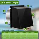 10 Inch Hooded Wall Vent, Dryer Wall Vent Cover Outside with Screen & Damper, Hooded Wall Exhaust Vent Cover, Outdoor Air Vent Cap for Range Hoods/Kitchen/Bathroom/Laundry/Basements/Garages, Black