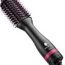 Hair Dryer Brush, MiroPure 4 in 1 Blow Dryer and Styler Volumizer with 4 Speed Temp Settings, Hot Air Brush with Oval Barrel for All Hair Style and Fast Drying, Rose Red